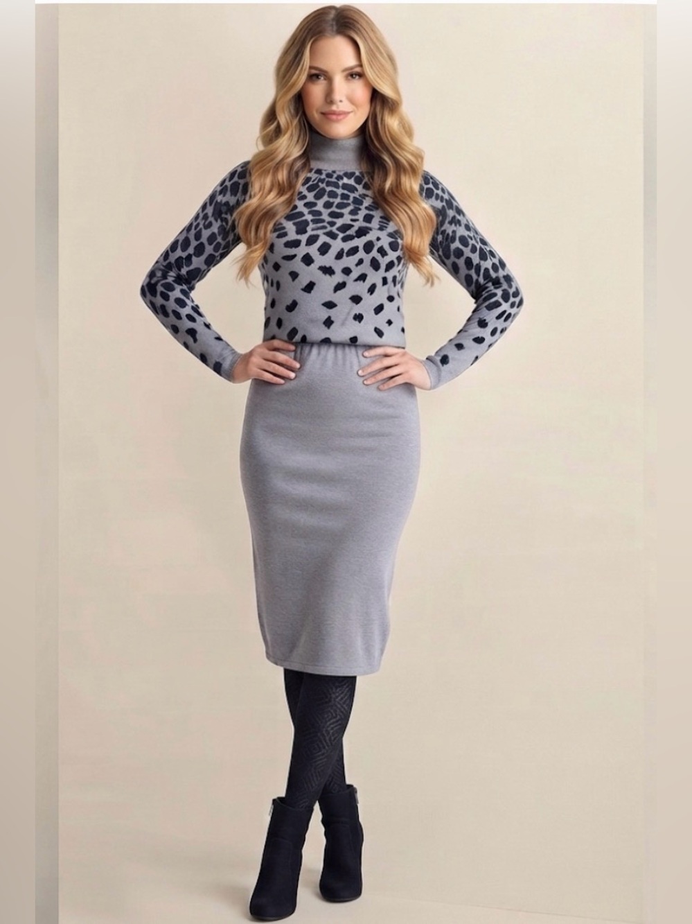 Lascana for Venus Turtleneck Sweater Dress
